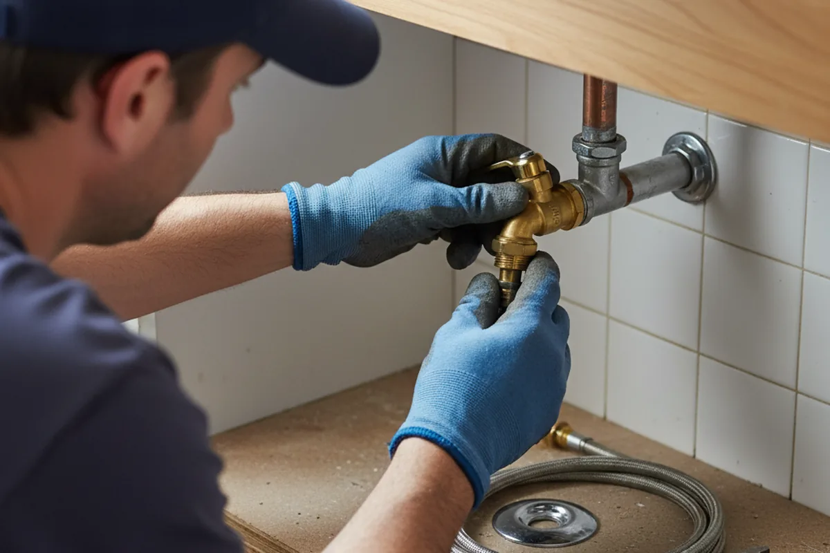 Shutoff valve and fitting work during Emergency Plumbing in Housatonic
